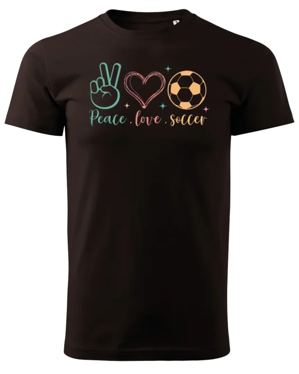 Koszulka Peace Love Soccer <br>Sport i pasja - Unisex, dla niej
