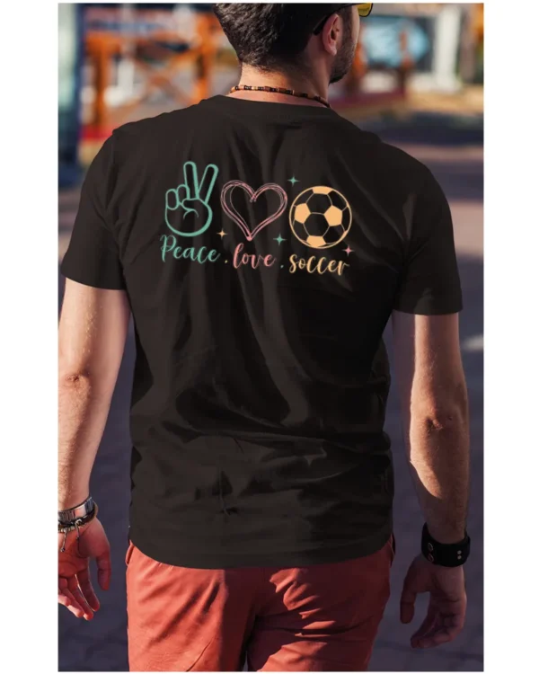 Koszulka Peace Love Soccer <br>Sport i pasja - Unisex, dla niej