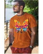 Koszulka unisex motyl “Better fly”, dla niego – wybierz kolor!