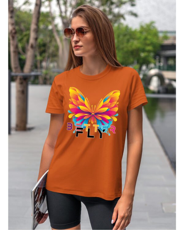 Koszulka unisex motyl “Better fly”, dla niej – wybierz kolor!