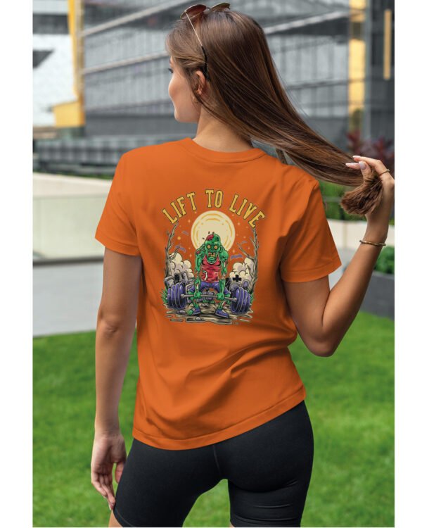 Koszulka unisex "Fitness z zombie, trenuj by przeżyć", dla niej – wybierz kolor!