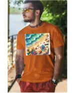 Koszulka Plaża, fale i klapki UNISEX