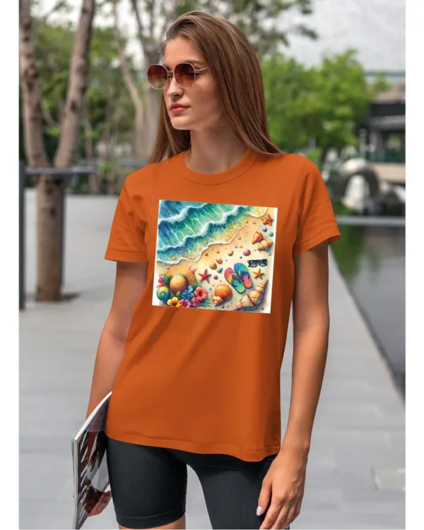 Koszulka Plaża, fale i klapki UNISEX