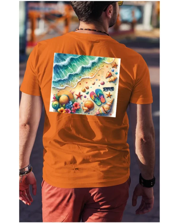 Koszulka Plaża, fale i klapki UNISEX