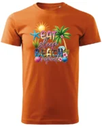Koszulka Plażowy styl życia <br>jedz, śpij, plażuj, powtarzaj - Unisex, dla niego
