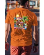Koszulka Plażowy styl życia <br>jedz, śpij, plażuj, powtarzaj - Unisex, dla niego