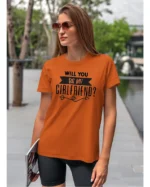 Koszulka Romantyczna propozycja, „Will you be my girlfriend?” - Unisex