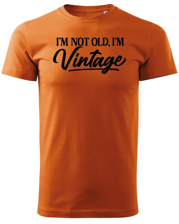 Koszulka Styl retro na co dzień, „I'm not old, I'm vintage” – edycja Midnight, Unisex