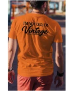 Koszulka Styl retro na co dzień, „I'm not old, I'm vintage” – edycja Midnight, Unisex