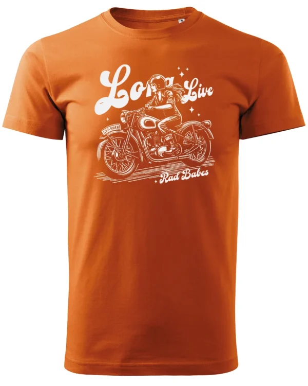 Koszulka Jazda, wolność, niezależność, „Long Live Rad Babes” – edycja White, Unisex