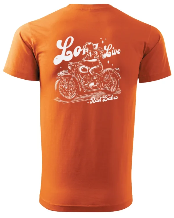 Koszulka Jazda, wolność, niezależność, „Long Live Rad Babes” – edycja White, Unisex