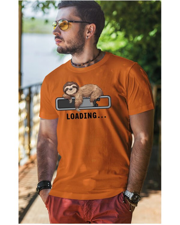 Koszulka Loading Leniwiec <br>Ładowanie energii - Unisex, dla niego