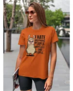 Koszulka I Hate Mornings <br>And people - Unisex, dla niej