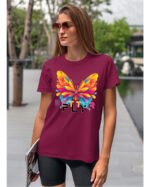 Koszulka unisex motyl “Better fly”, dla niej – wybierz kolor!
