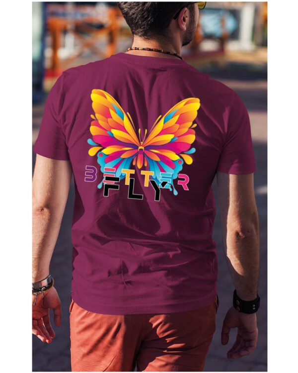 Koszulka unisex motyl “Better fly”, dla niego – wybierz kolor!