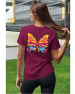Koszulka unisex motyl “Better fly”, dla niej – wybierz kolor!