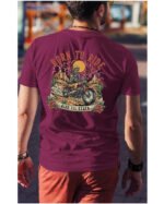 Koszulka unisex "Urodzony, by jeździć – jazda aż po grób", dla niego – wybierz kolor!