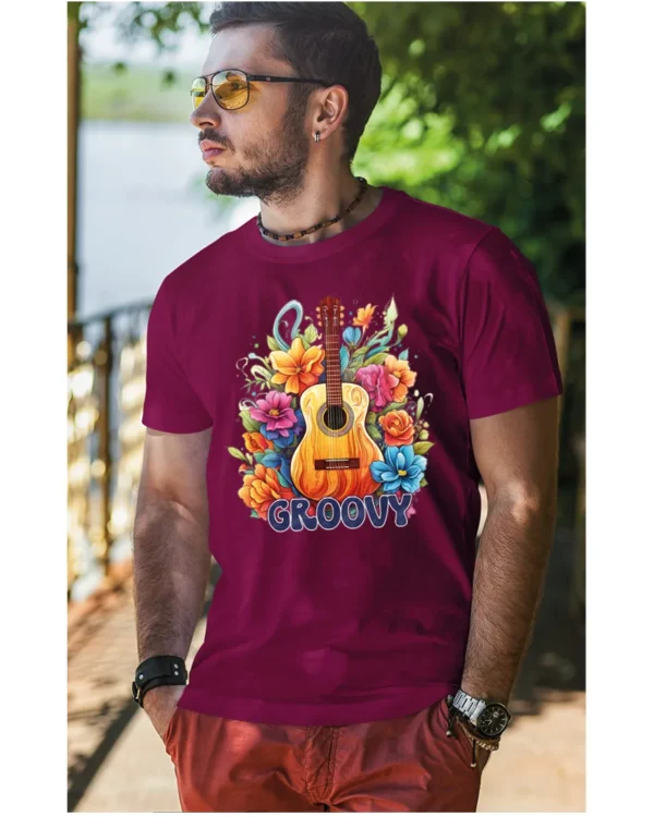 Koszulka unisex "Odlotowa gitara – brzmienie, które unosi", dla niego – wybierz kolor!