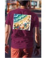 Koszulka Plaża, fale i klapki UNISEX