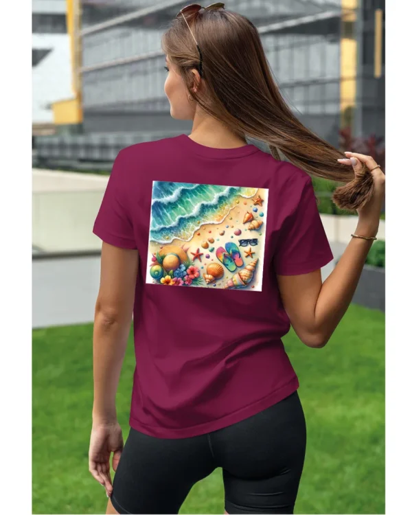 Koszulka Plaża, fale i klapki UNISEX