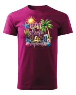 Koszulka Plażowy styl życia <br>jedz, śpij, plażuj, powtarzaj - Unisex, dla niego