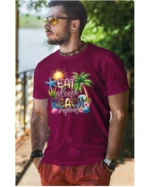 Koszulka Plażowy styl życia <br>jedz, śpij, plażuj, powtarzaj - Unisex, dla niego