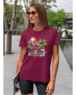 Koszulka Plażowy styl życia <br>jedz, śpij, plażuj, powtarzaj - Unisex, dla niej