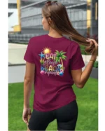 Koszulka Plażowy styl życia <br>jedz, śpij, plażuj, powtarzaj - Unisex, dla niej