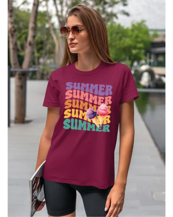 Koszulka Lato pełne smaku <br>delektuj się słodkimi chwilami - Unisex, dla niej