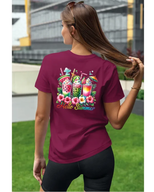 Koszulka Witaj Lato! <br>ciesz się owocowymi smakami - Unisex, dla niej