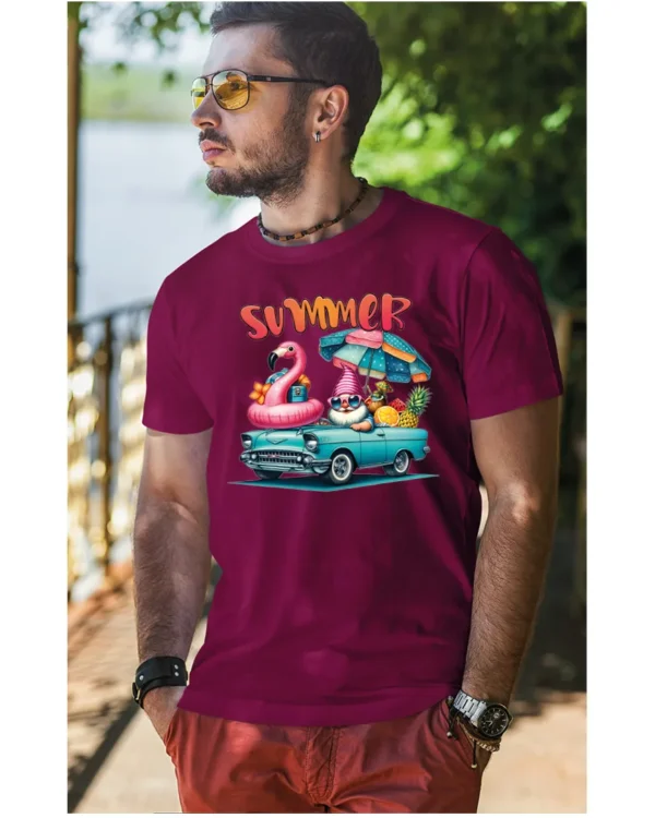 Koszulka Lato pełne radości <br>wyrusz w podróż do przygód - Unisex, dla niego