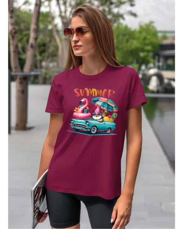Koszulka Lato pełne radości <br>wyrusz w podróż do przygód - Unisex, dla niej