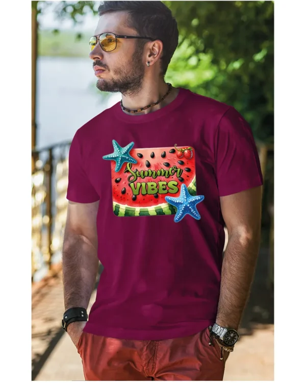 Koszulka Letnie wibracje <br>poczuj radość lata - Unisex, dla niego