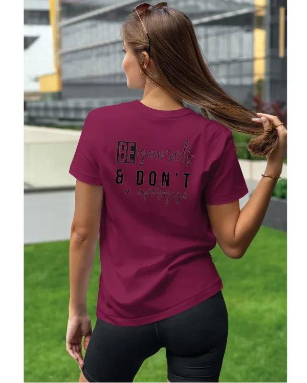 Koszulka Bądź sobą i nie przepraszaj <br>wyrażaj swoją indywidualność - Unisex, dla niej