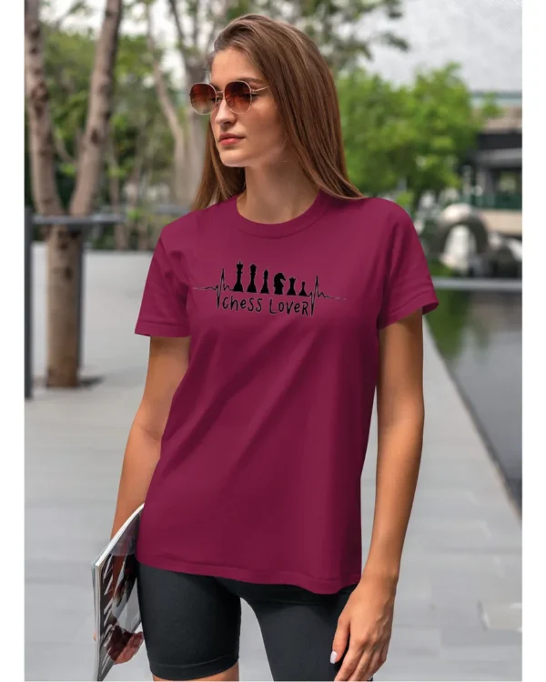 Koszulka Miłośnik szachów <br>bądź królem planszy - Unisex, dla niej