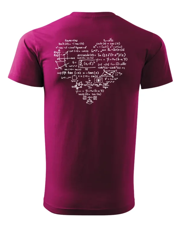 Koszulka Matematyczne serce, dla miłośników liczb – edycja White, Unisex