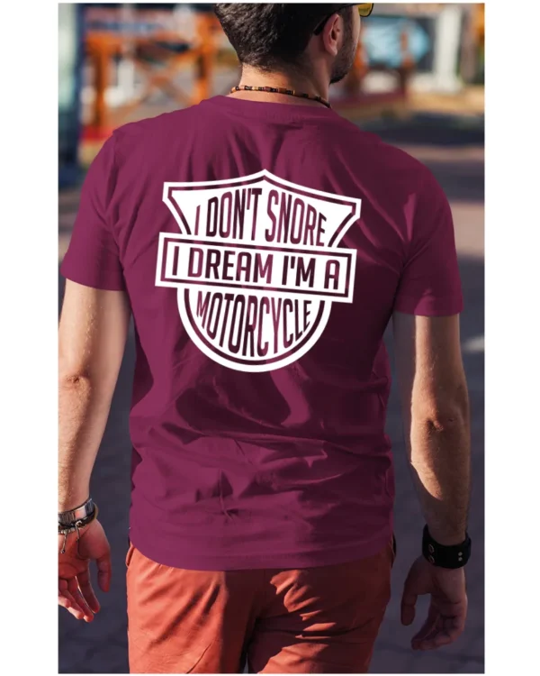 Koszulka I dont snore, I dream I’m a motorcycle – edycja White, Unisex