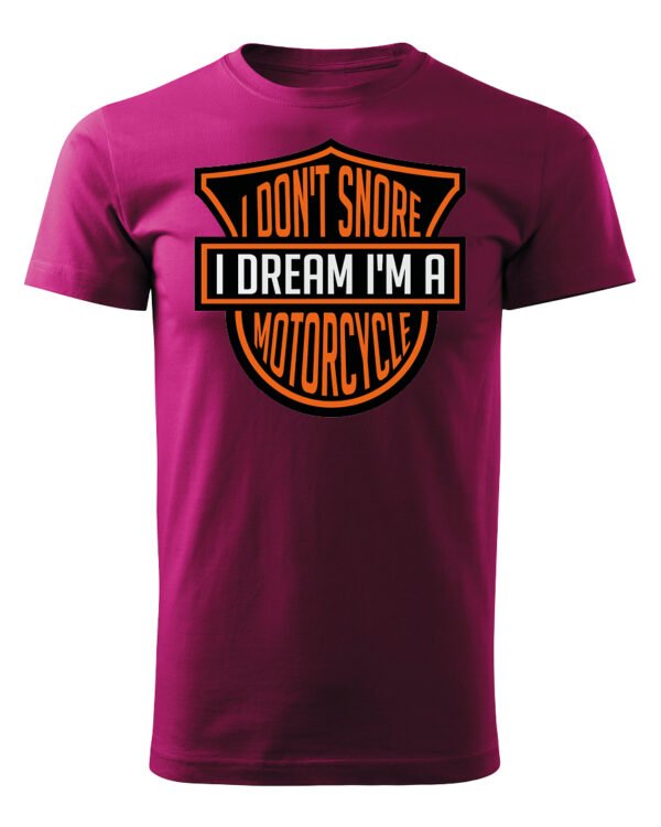 Koszulka I dont snore, I dream I’m a motorcycle – edycja Midnight, Unisex