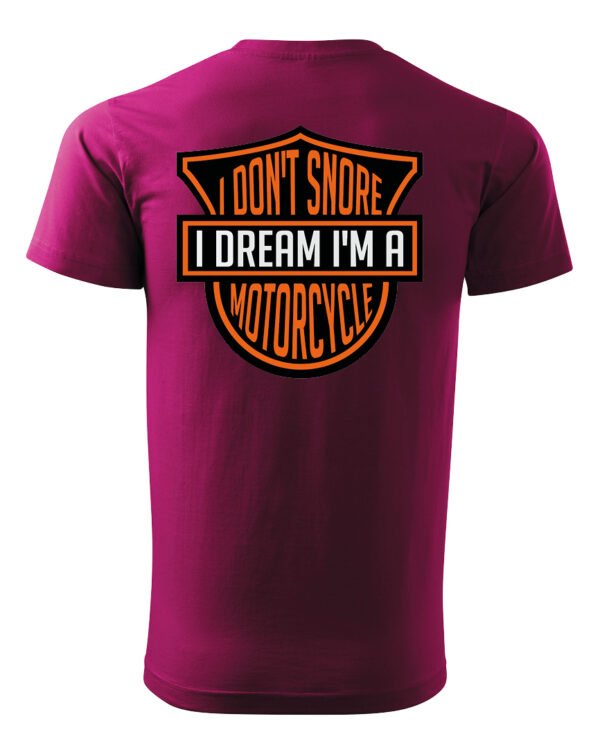 Koszulka I dont snore, I dream I’m a motorcycle – edycja Midnight, Unisex