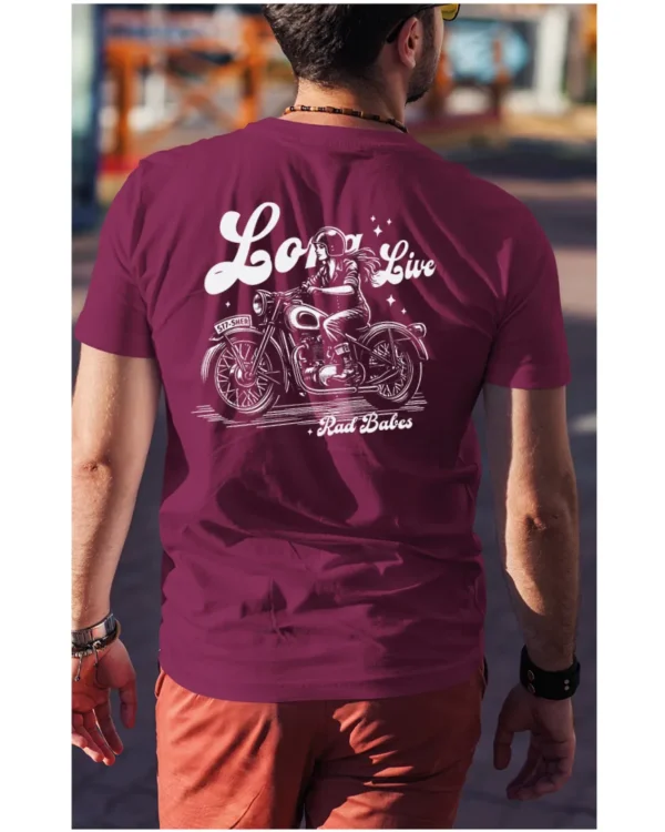 Koszulka Jazda, wolność, niezależność, „Long Live Rad Babes” – edycja White, Unisex