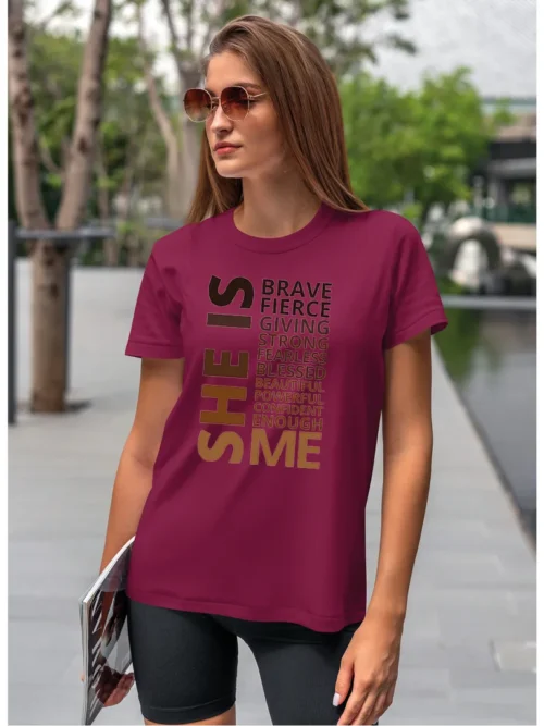 Koszulka Ona to ja, koszulka, koszulka damska, t-shirt damski, koszulka damska z nadrukiem, koszulka z napisem