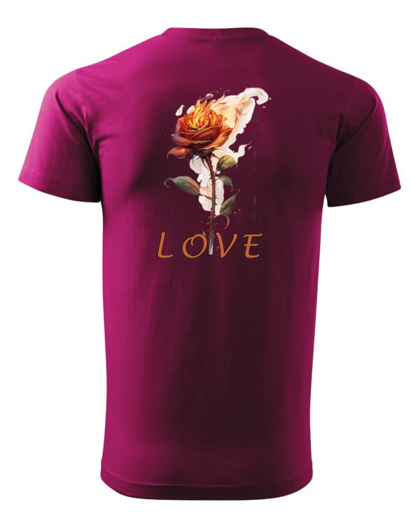 Koszulka Burn in Love <br>Romantyczny płomień - Unisex, dla niego