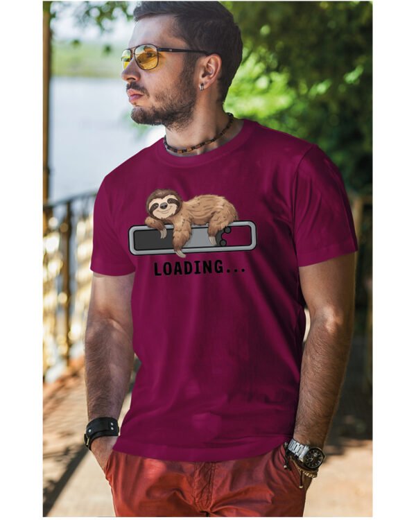 Koszulka Loading Leniwiec <br>Ładowanie energii - Unisex, dla niego