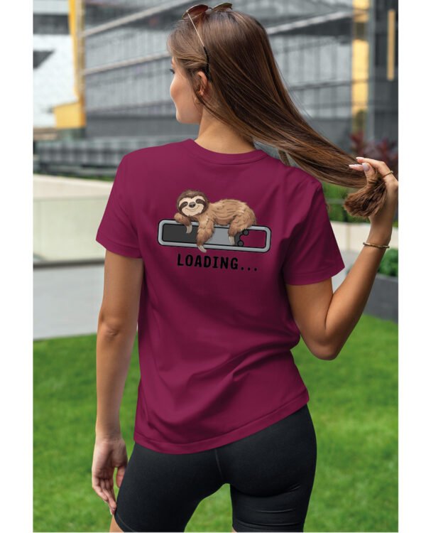 Koszulka Loading Leniwiec <br>Ładowanie energii - Unisex, dla niej