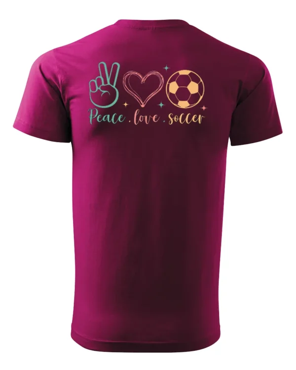 Koszulka Peace Love Soccer <br>Sport i pasja - Unisex, dla niej