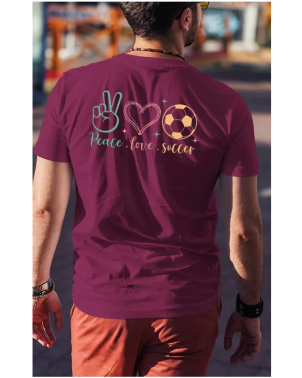Koszulka Peace Love Soccer <br>Sport i pasja - Unisex, dla niej