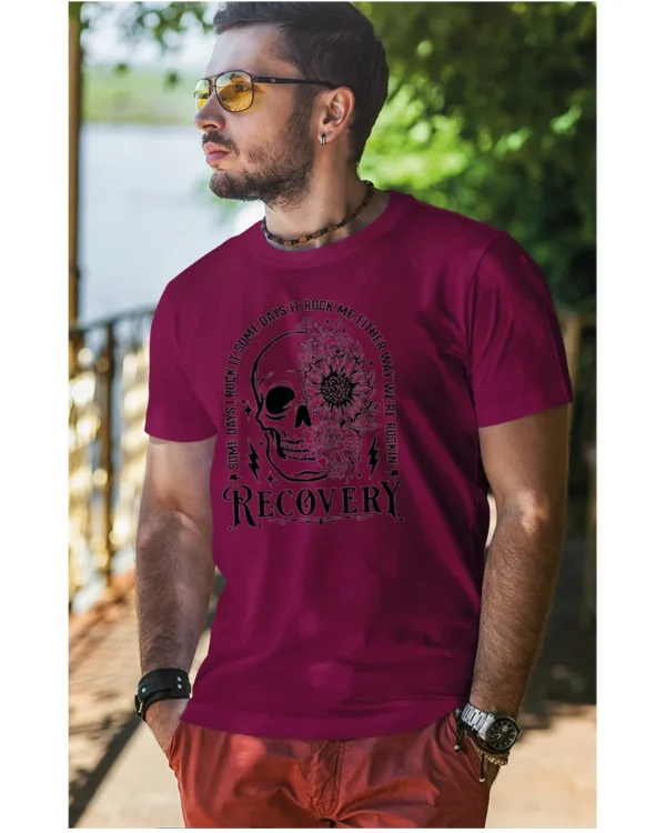 Koszulka Recovery <br>Rock'n'rollowy powrót - Unisex, dla niego, edycja Midnight