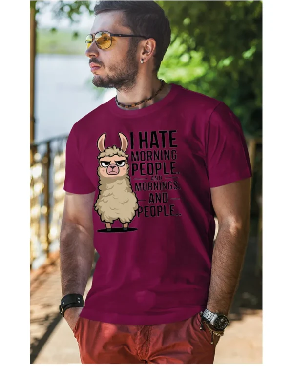 Koszulka I Hate Mornings <br>And people - Unisex, dla niego