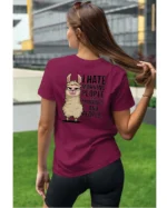 Koszulka I Hate Mornings <br>And people - Unisex, dla niej