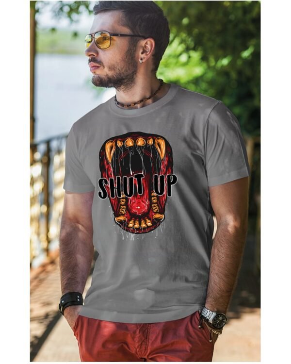 Koszulka unisex napis “Shut up”, dla niego – wybierz kolor!